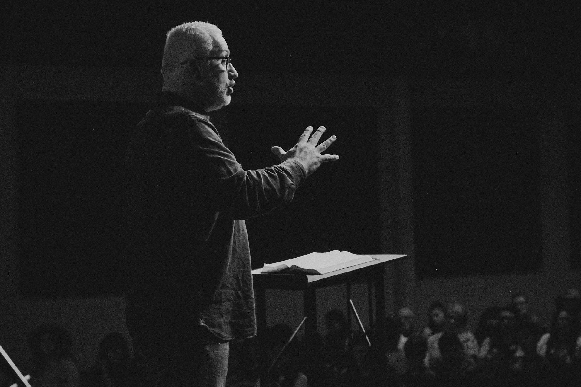 Man making presentation